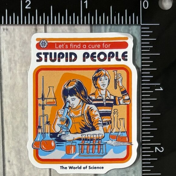 🌀10/$10🌀 60s 70s Retro Horror Dark Humor Reusable Waterproof Vinyl Sticker - Picture 1 of 1